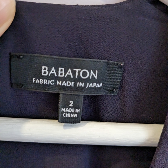 Aritzia BABATON Jameson Dark Purple Shift Mini Dress size 2 - Picture 6 of 8